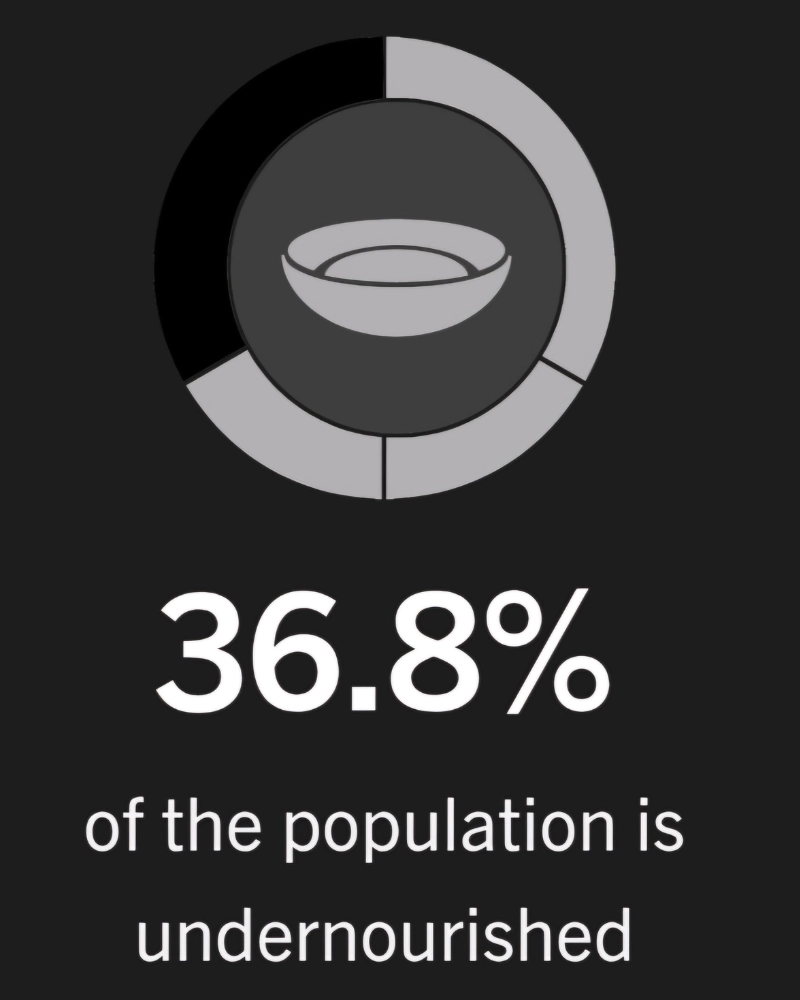 Percentage of the population that is undernourished